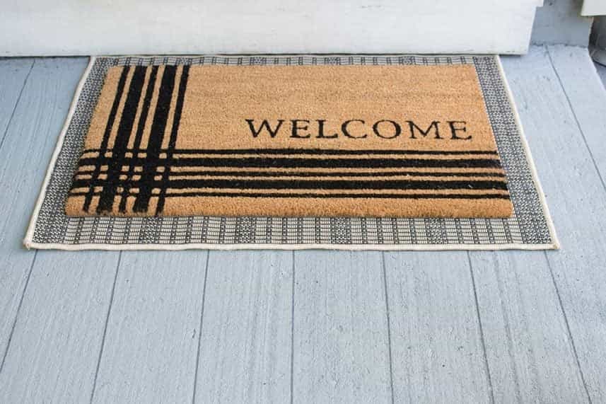 painted concrete patio at home 