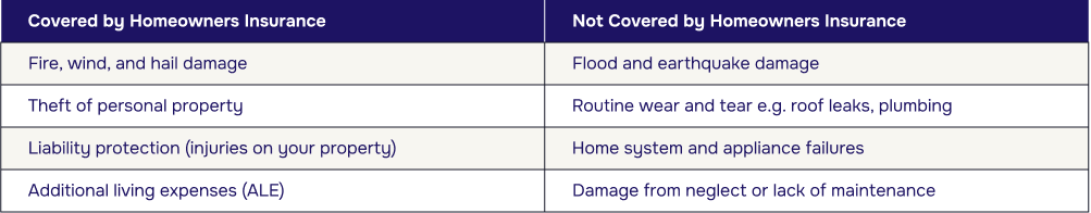 insurance coverage chart
