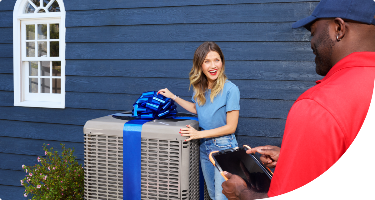 AC unit with bow