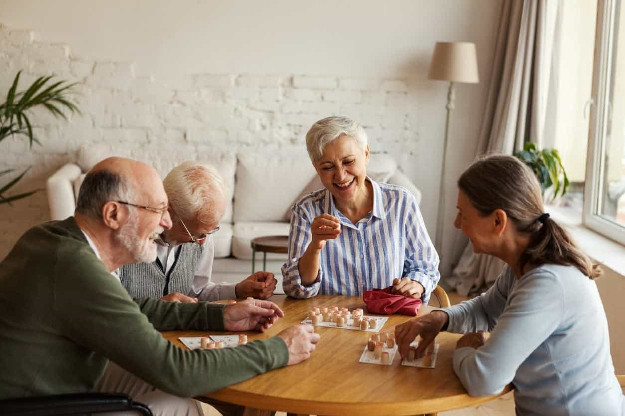 seniors playing a game